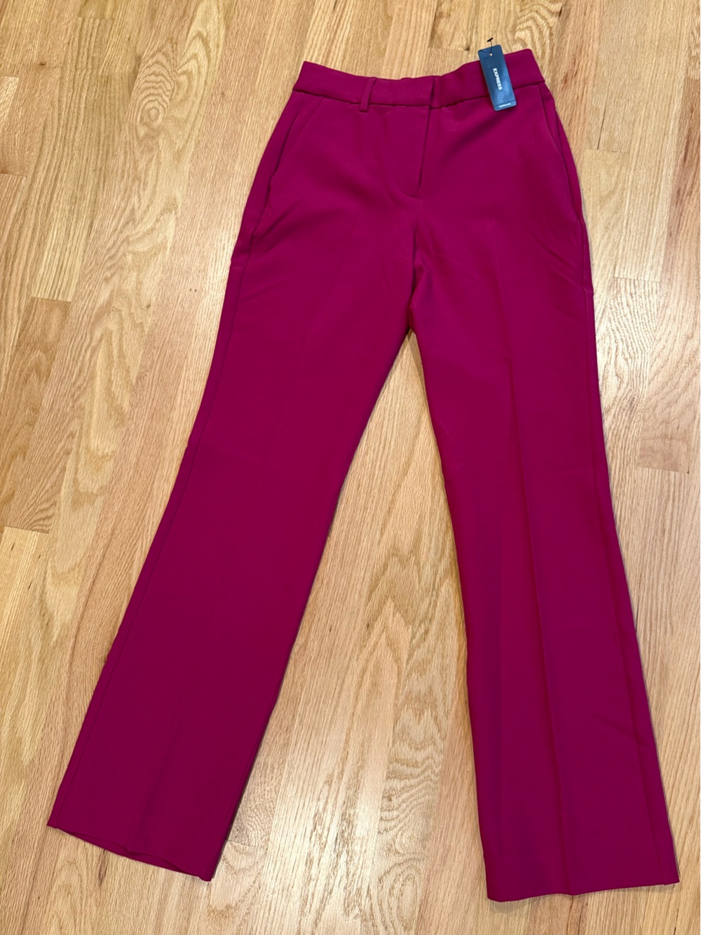 NWT Express Women's Editor Pants in Magenta Sz 0S